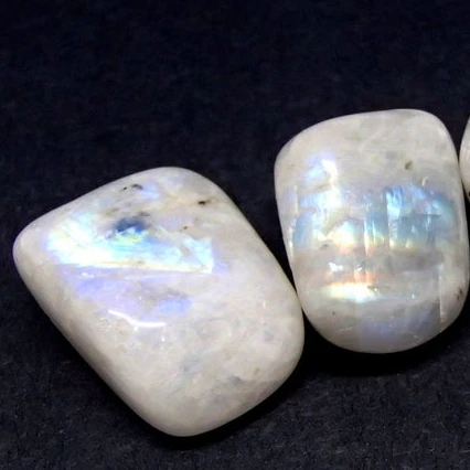 BEAUTIFUL RAINBOW MOONSTONE POLISHED TUMBLED STONES/ NEW FLASHY MOONSTONE TUMBLES / RAINBOW MOONSTONE TUMBLES WITH BLUE FLASH