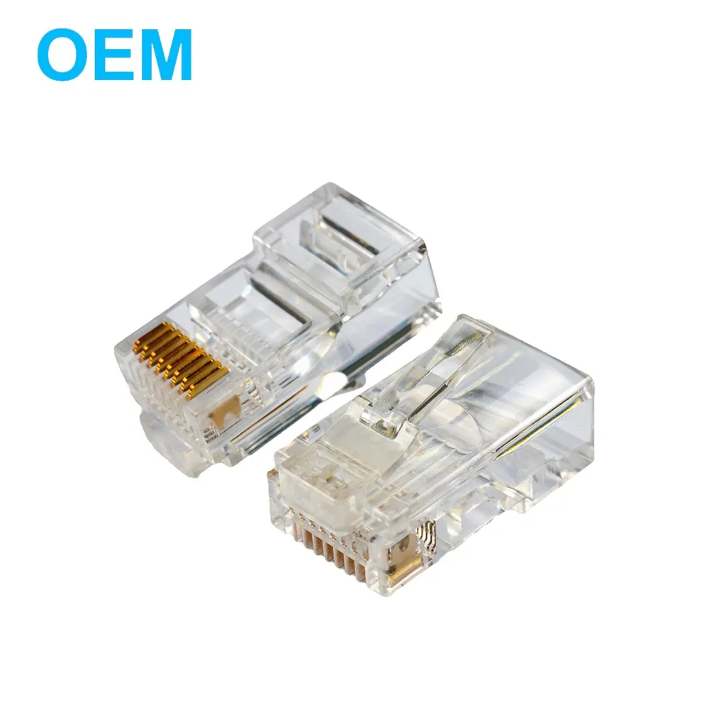 
high quality 8p8c RJ45 end pass through CAT6 connector 