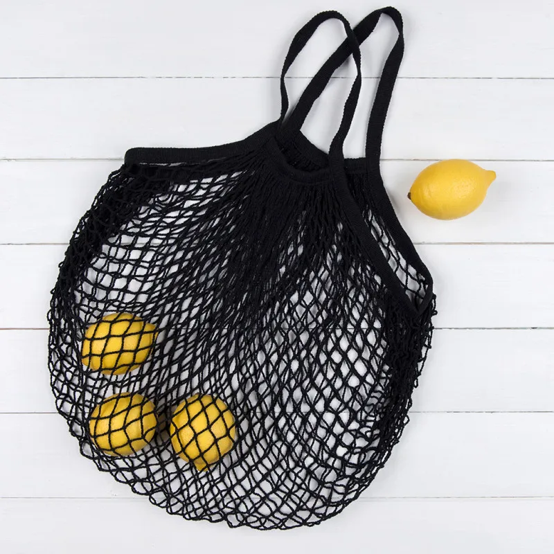 Various Colors Eco Friendly String Net mesh filt french style folding market shopping trendy hanging christmas fruit tote bags
