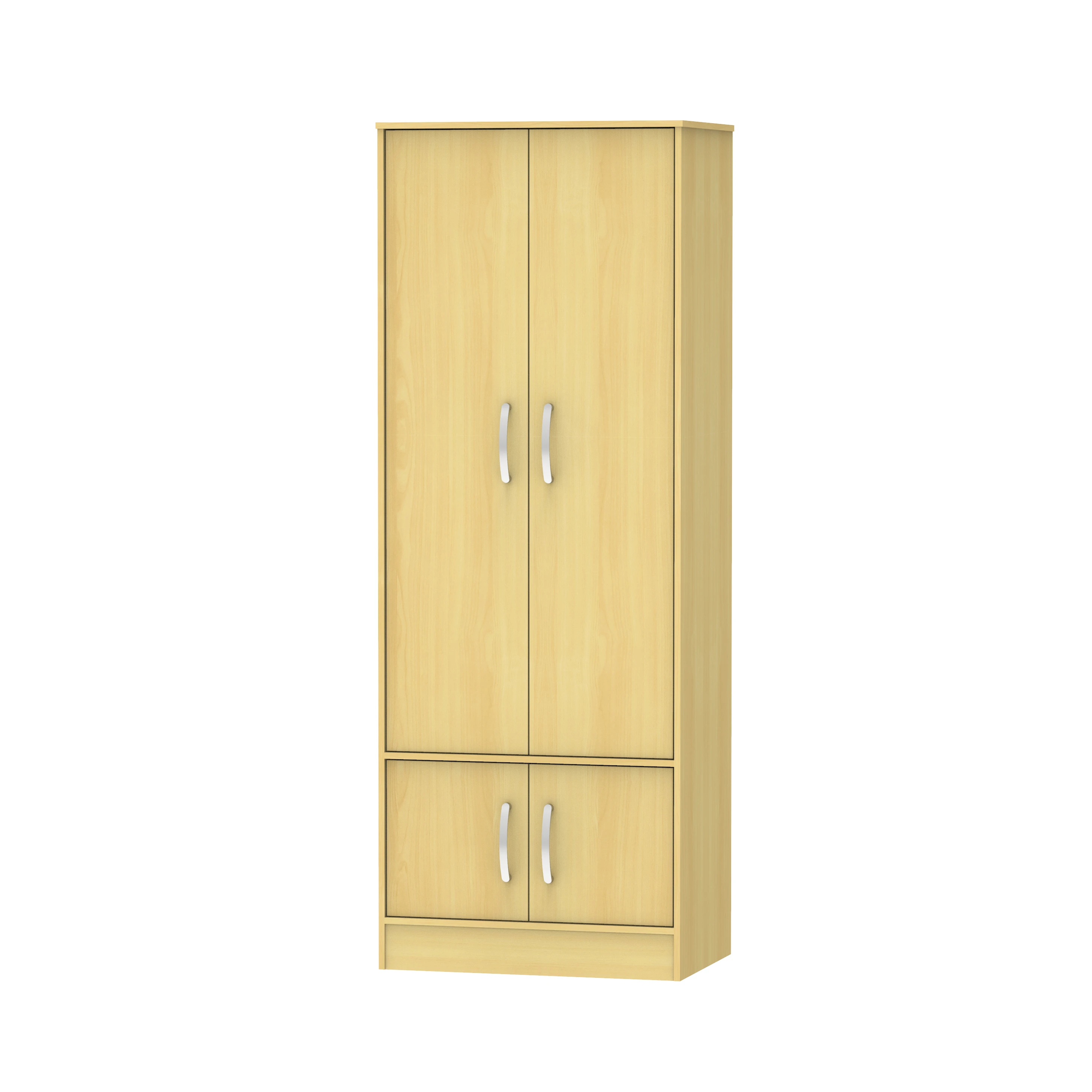4 Door Closet Wardrobe Home Stay Apartment Use Wardrobe Clothes Simple Wood Wardrobe Cabinet Made in Malaysia 1230