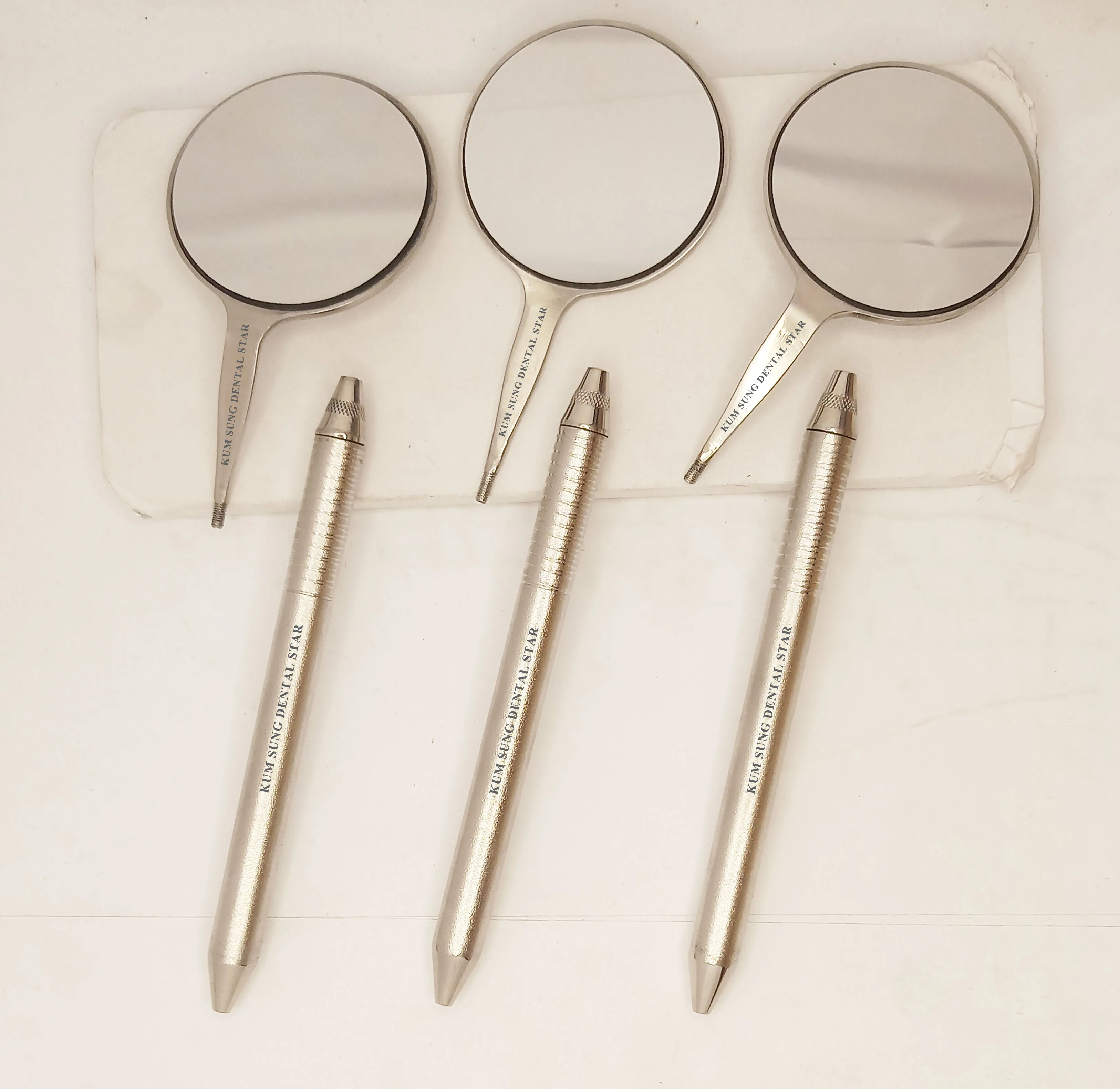 Wholesale High Quality Double Side, DENTAL ORAL PHOTO MIRROR, ROUND 2 INCHES DIA, Orthodontic Photographic Mirror Rhodium Coated