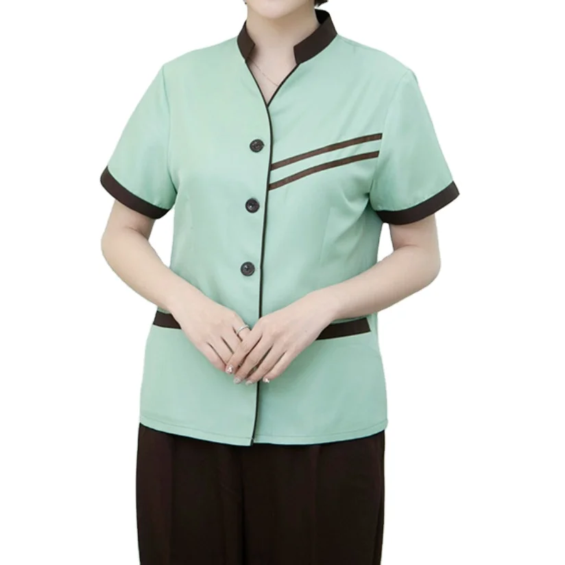 
High Quality New Design Restaurant & Hotel Waiter Waitress Work Wear Uniform With Custom Logo Printing And Size Unisex 