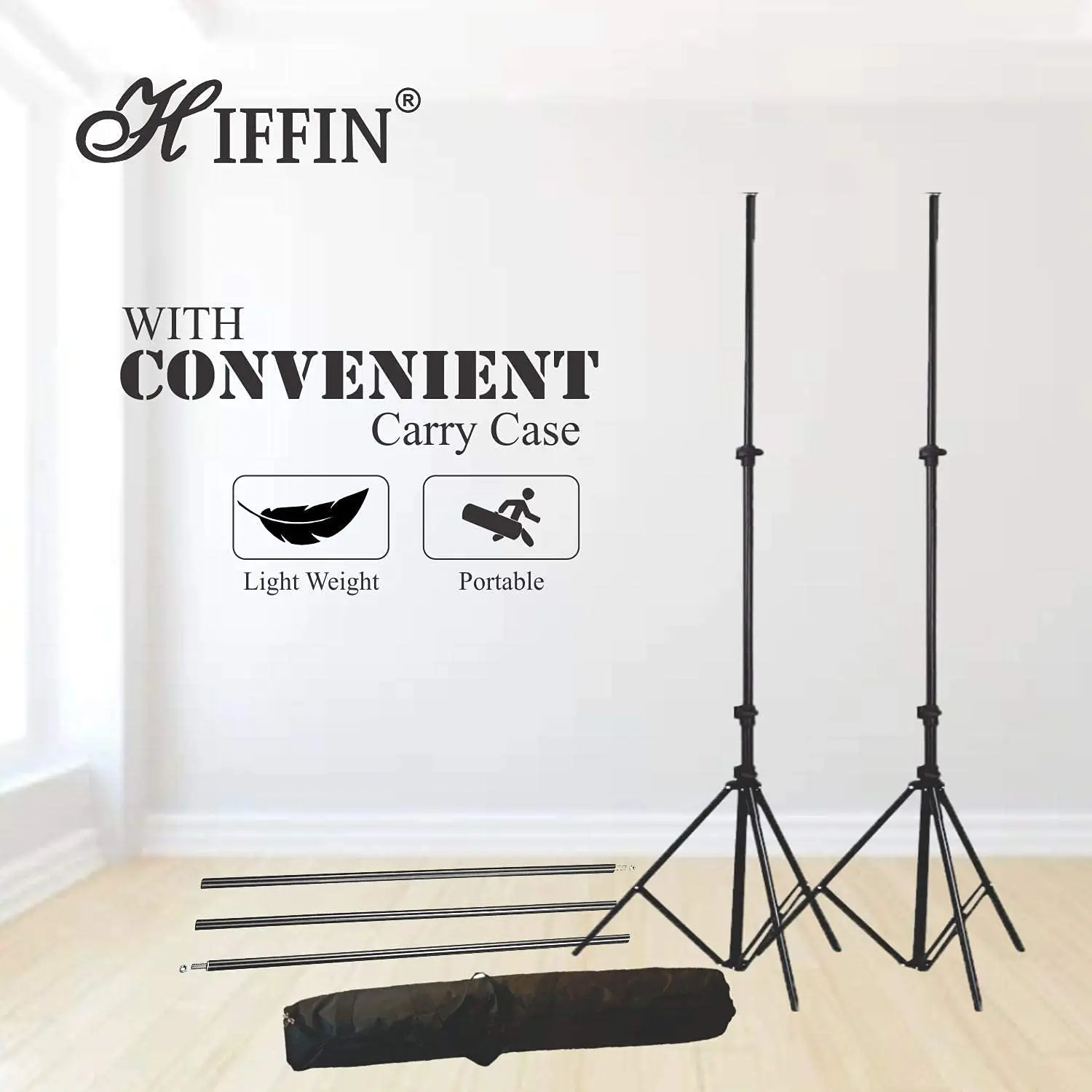 Photography Accessories Backdrop Photo Light Studio Muslin Background Stand Backdrop Support System Kit (Stand with Curt