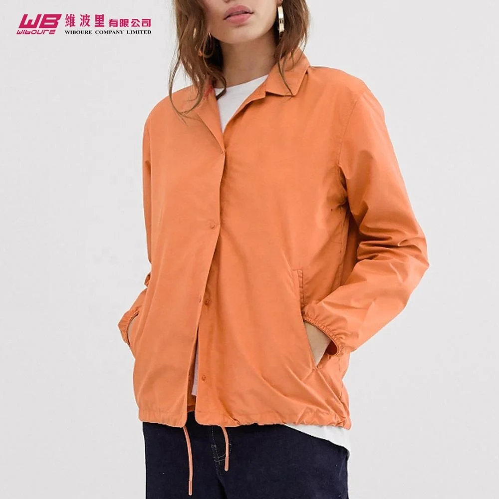 2020 China factory Low MOQ custom wholesale Nylon custom logo coached jacket Customized embroidery logo coaches jacket