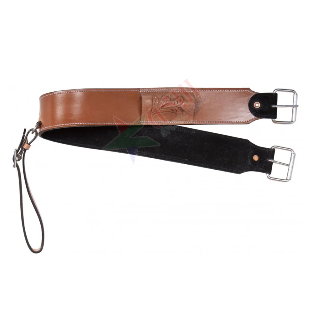 High Quality Genuine Leather Western Horse Girth Cinch Premium Leather Western Horse Back Girth Horse Custom Soft Saddle Girth