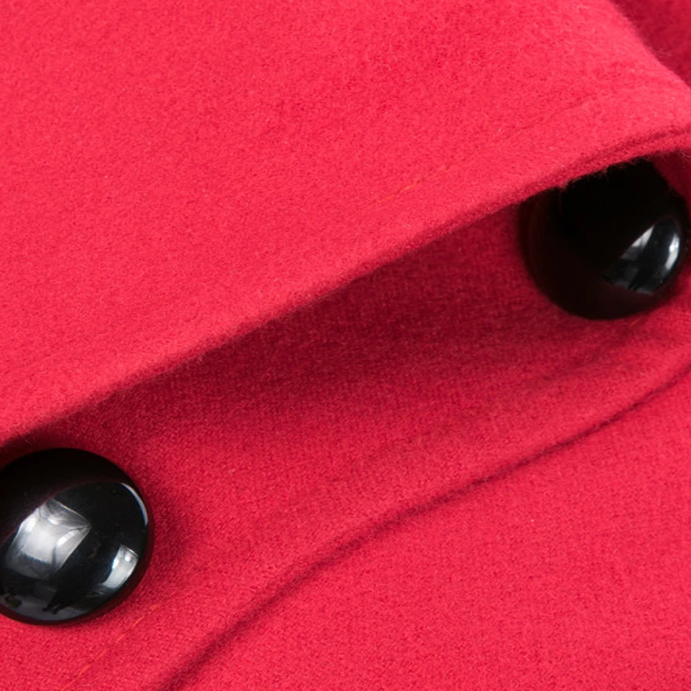 High Quality Wool Blended Classic Ladies Slim Fit Winter Style Fashion Coats Woman