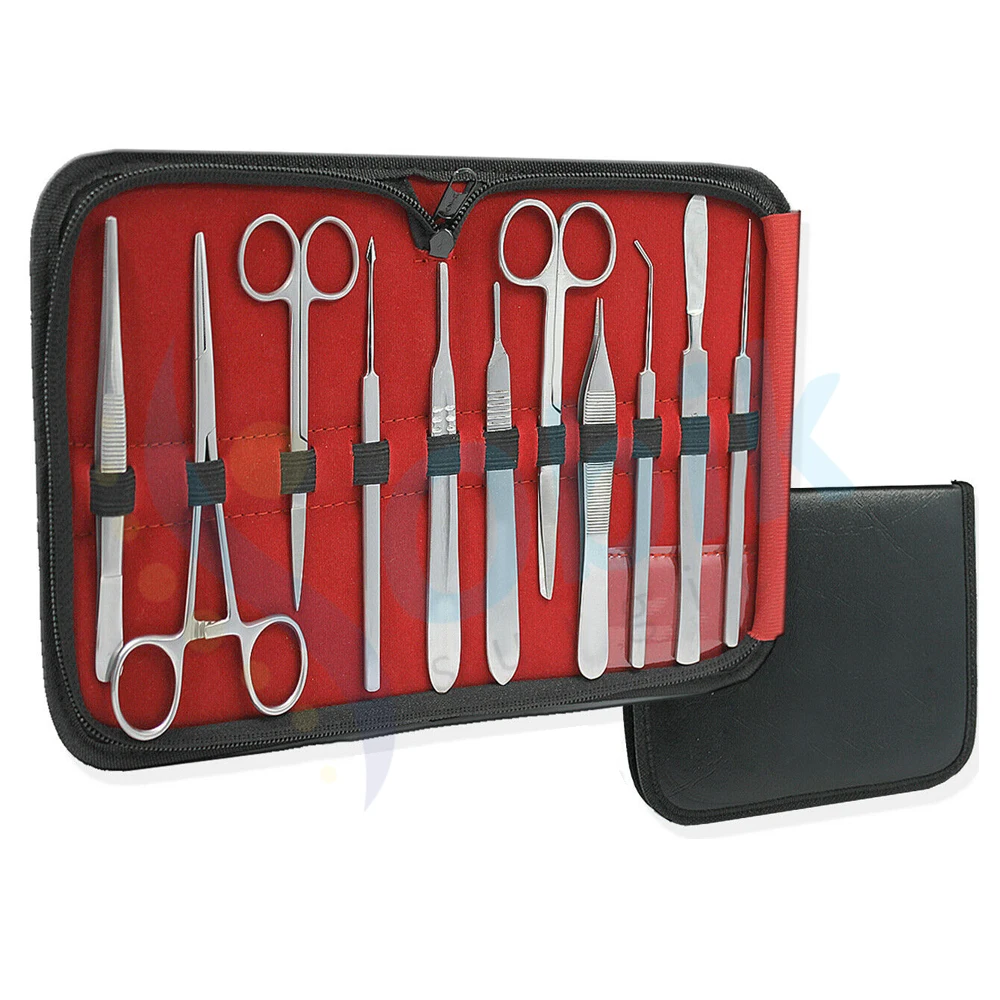 Dressing Forceps Medical Scissors Set Tweezers Dental Tools Dissecting Kit
