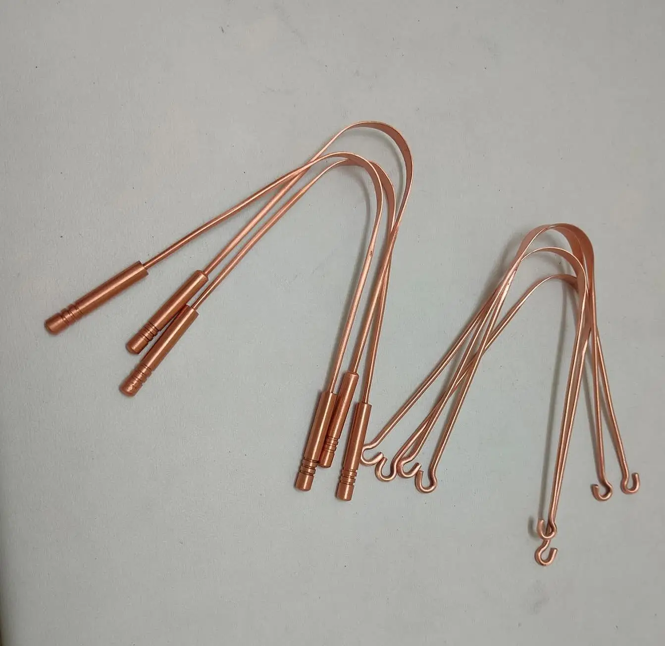 Скребок для языка из чистой меди натуральный аюрведический скребок обеспечивает гигиены полости рта металлический