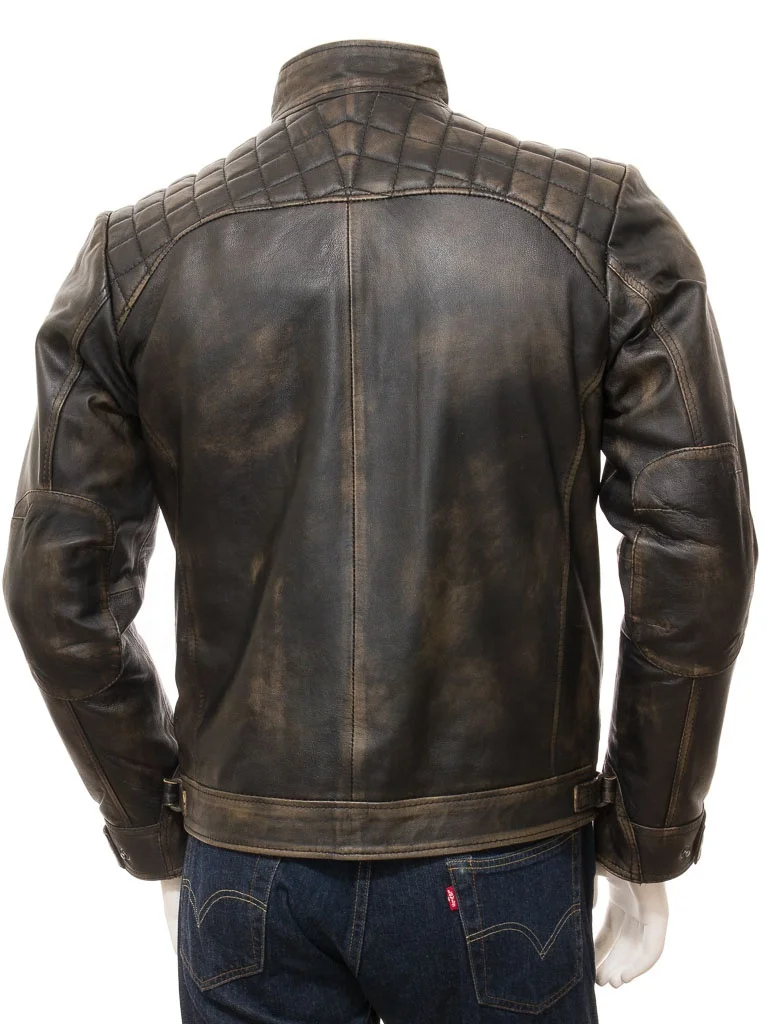 Motorcycle leather jacket biker style