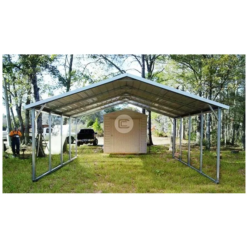 garden steel tube thick frame canopy fitting galvanize car parking truck roof top cover garage tent