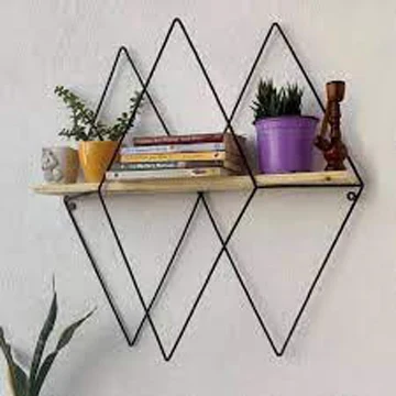 Best Selling Decorative Metal and Wooden Wall shelve with 4 racks classic style Round Wall Rack, shelve Wall and home Decor
