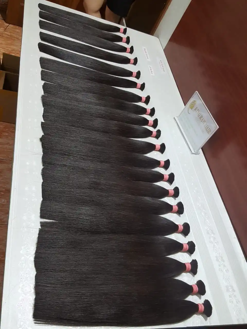 Лидер продаж Натуральные Прямые Волосы KingRawHair 18 дюймов человеческие волосы вьетнамские двойные натянутые 100% наращивание волос
