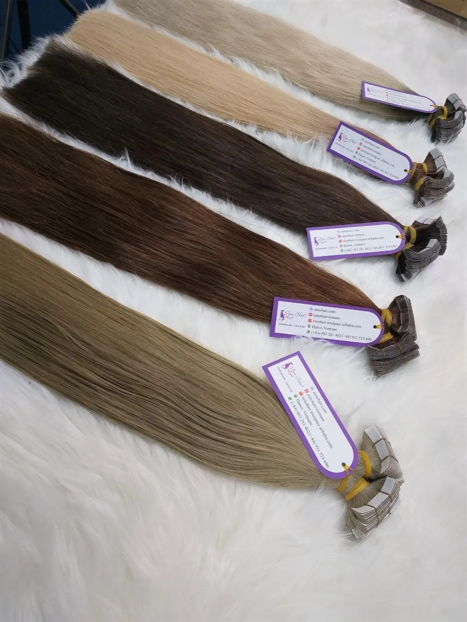 Лидер продаж лента для волос полная длина толстый конец очень мягкие и гладкие 100% человеческие волосы оптовая продажа высокое качество