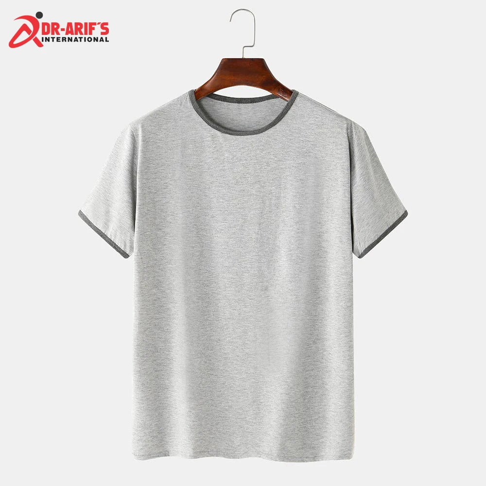 Футболка мужская хлопковая оверсайз черно-белая рубашка с вышивкой логотипа в стиле хип-хоп унисекс без рисунка