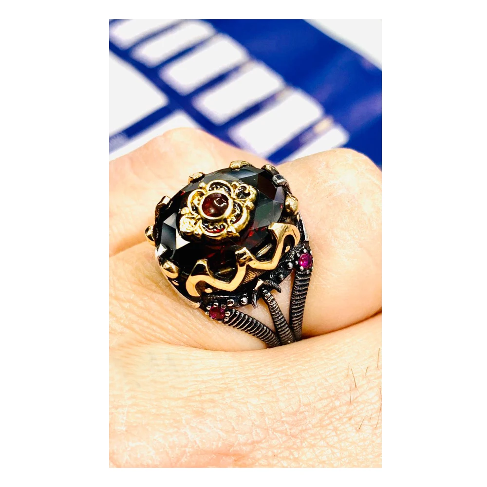 New Product Authentic 925 Sterling Silver Ring Men CZ Zirconia Unisex Zircon Stone Ring Jewelry