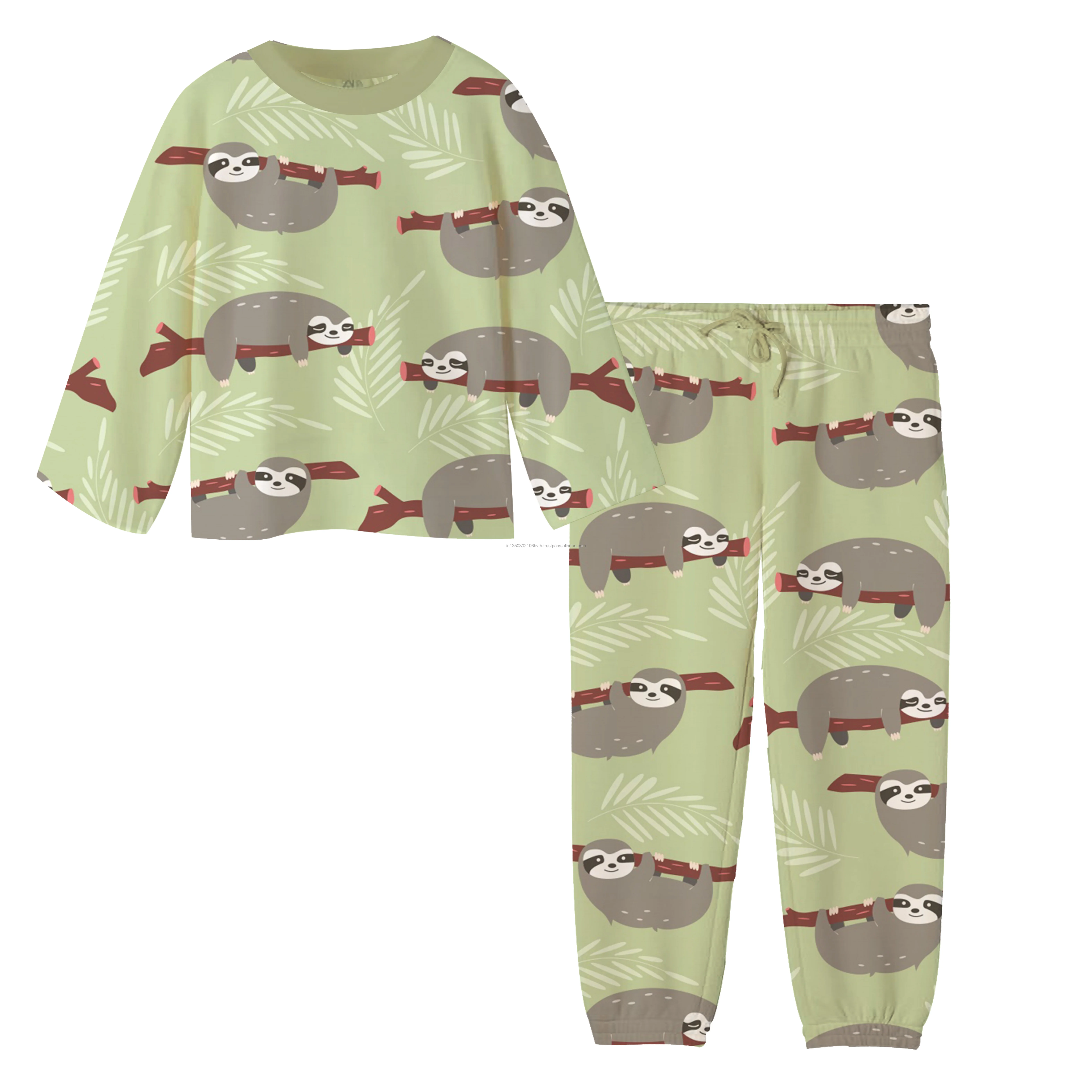 Girls pajama set with 100% organic cotton available with custom design pajamas for women set pajamas new designs for customized