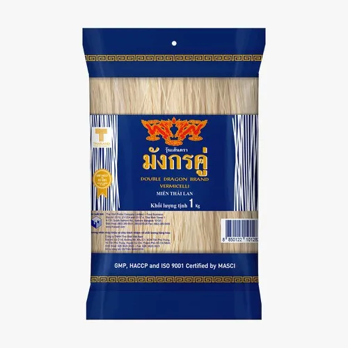 Glass Noodles Double Dragon Brand Dry Vermicelli 1kg Blue From Thailand with Best Seller
