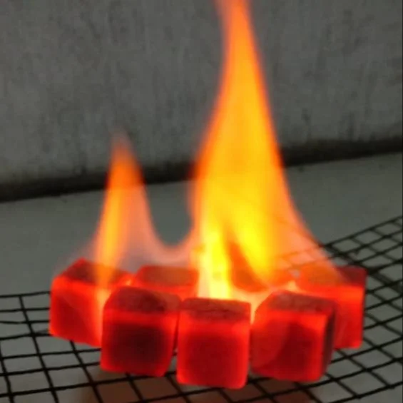 
White Ash And Low Ash Strong Cubic Shape Coconut Briquette 