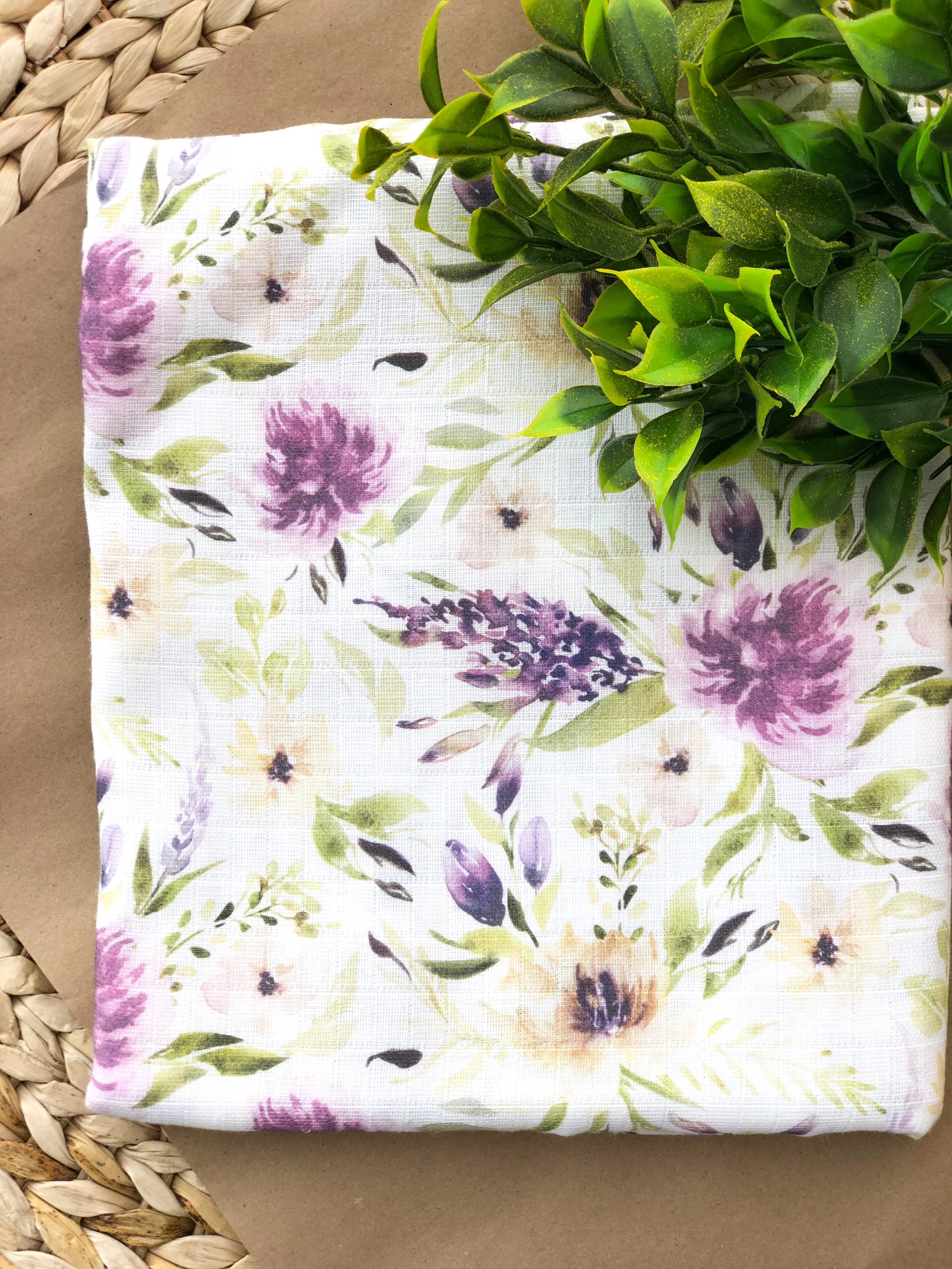 Lightweight Breathable 100% Cotton Density 95 g / sq.m Double-Layer Muslin Fabric Custom Service Digital Printing