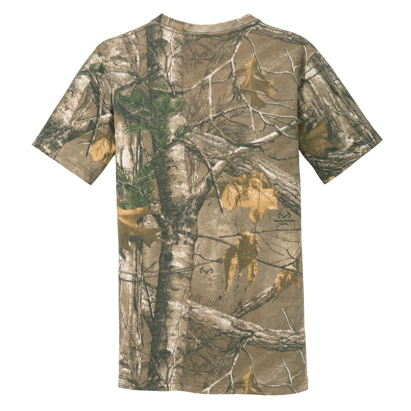 Hot selling 100% Cotton Custom Printed Embroidered Logo jungle tree Mens T shirts full sleeves printing logo hunting