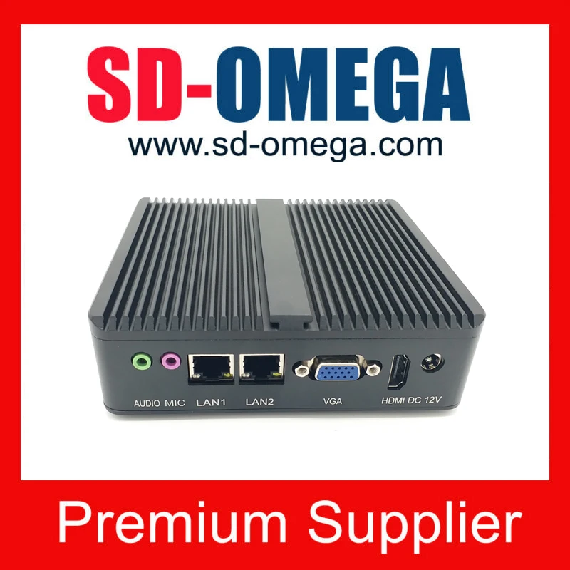 Маленький безвентиляторный Win8 Linux Ubuntu J1900 2 LAN Мини ПК