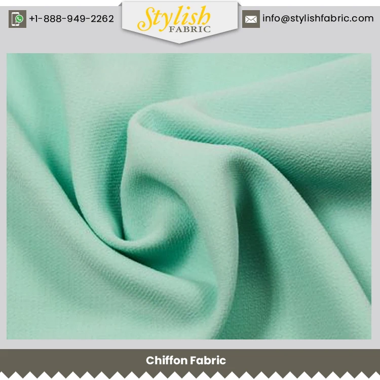 Modern Design Premium Quality Luxurious 120 GSM 100% Polyester Chiffon Fabric