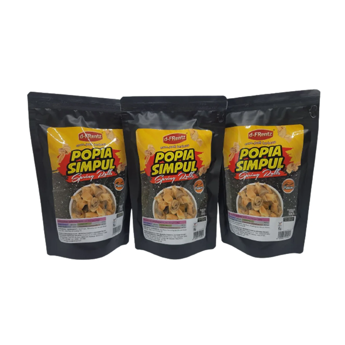 Hot Sale Prawn Spring Rolls Popia Simpul Udang 150GM Malaysia Snacks Manufacturers Wholesale Seafood Snacks