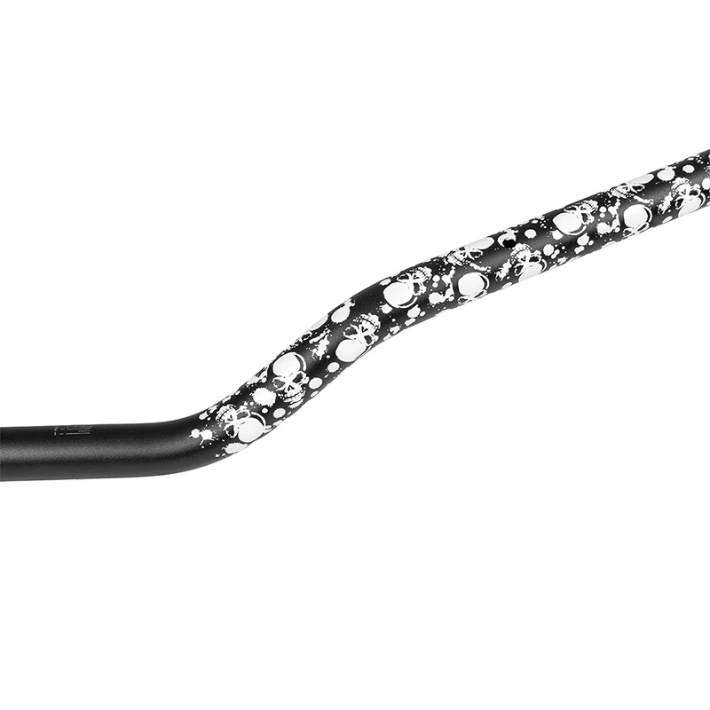 Special Offer Motorcycle Handlebar With Wiring Hole 22.2MM AL606 Black Skull For Universal