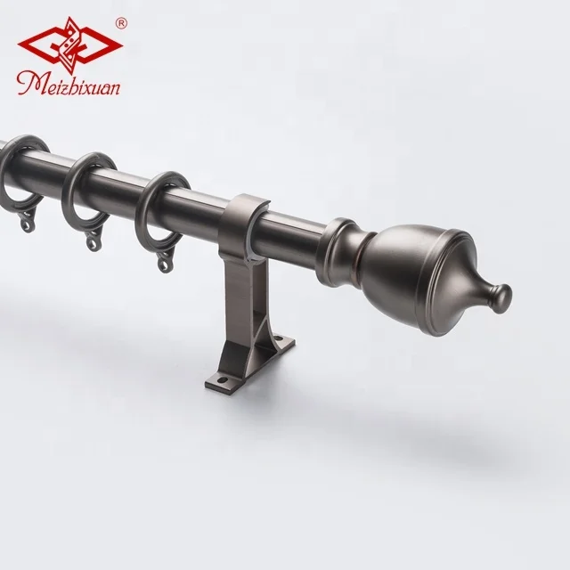 IKSUN Metal Living Room Aluminium Curtain Rod Pipe Brackets For Windows