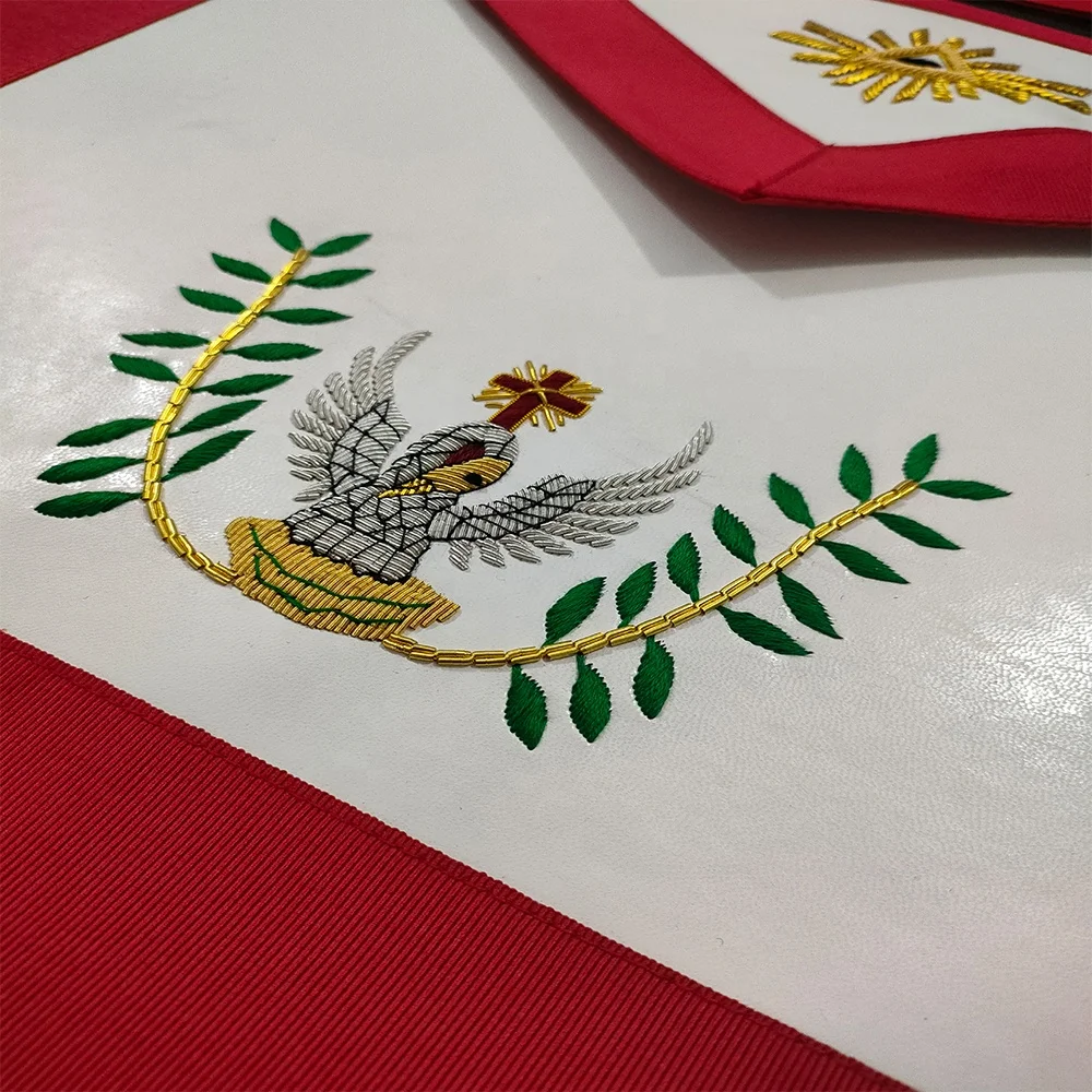 Масонский шотландский рит фартук Regalia с регулируемым ремнем и подложкой карманом