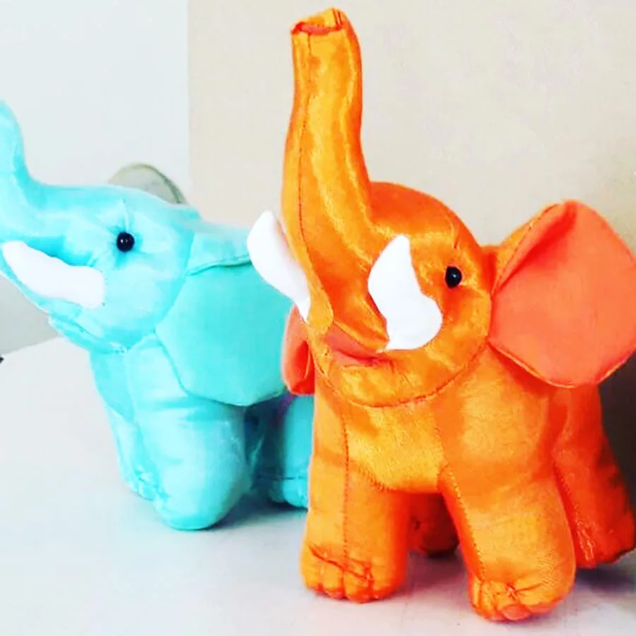 Handmade Stuffed Thai Silk Elephant