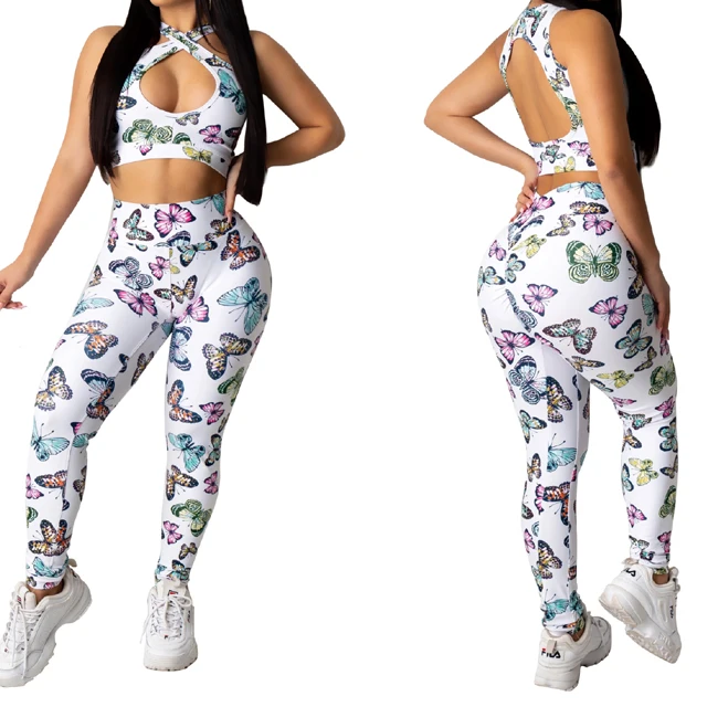 Factory Wholesale Ladies Stretchy Running Training Fitness Women Gym Leggings High Waist Seamless Yoga Set