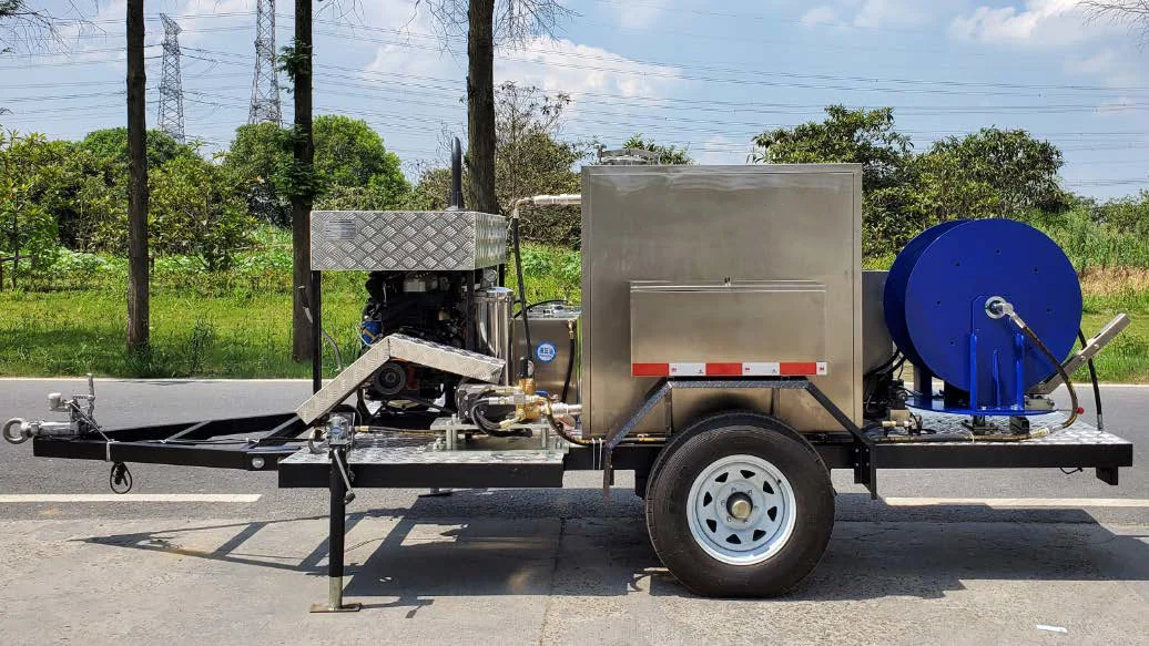 high pressure sewer jetter jetting trailer direct factory price for sale