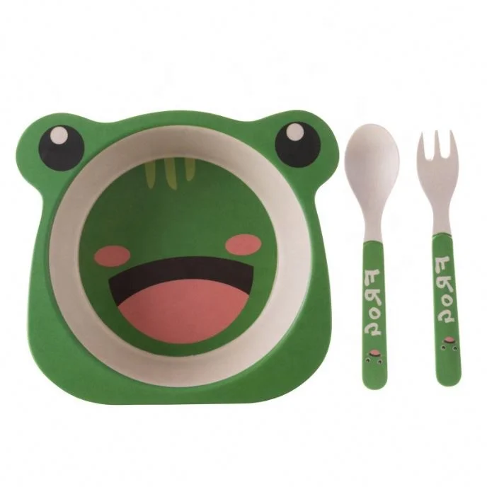 Dinner Set Tableware Bowl Set Chidren Bamboo Made in China Irregular Child Dinnerware Sets Bulk Packing or Craft Box Packing