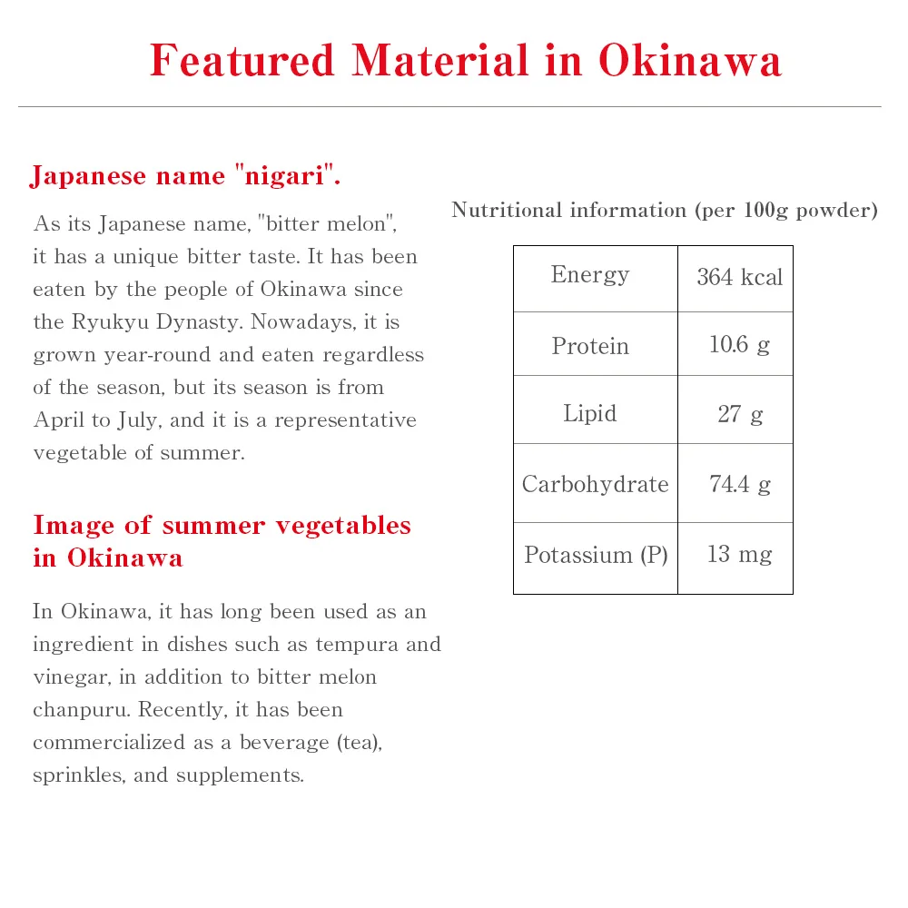 Порошок горькой дыни Okinawa NP