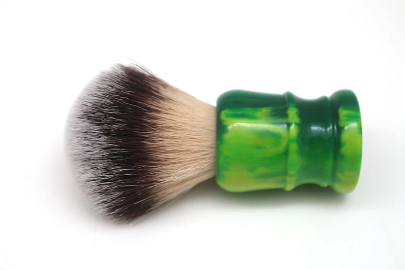 Wholesale Luxury Green Resin Handle Shaving Brush Low Moq Custom Logo shaving Brushes