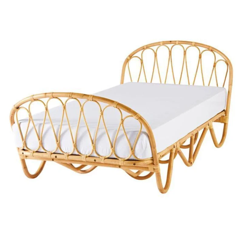 Wholesale Eco-friendly Rattan Bed, Rattan Leisure bed, vintage rattan bed handcrafted in Vietnam