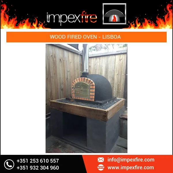 100% Natural Clay Made Convection Type Wood Fired Pizza Baking Oven for Global Buyers
