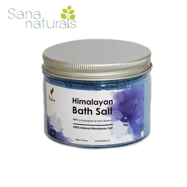 Гималайская соль для ванны с эфирными маслами/пластиковые банки спа-скраб соли ванны/Органическая