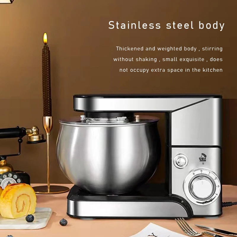 Stand Mixer, 6-Speed Tilt-Head Kitchen Mixer, Electric Food Mixer with Dough Hook/Wire Whip/Beater