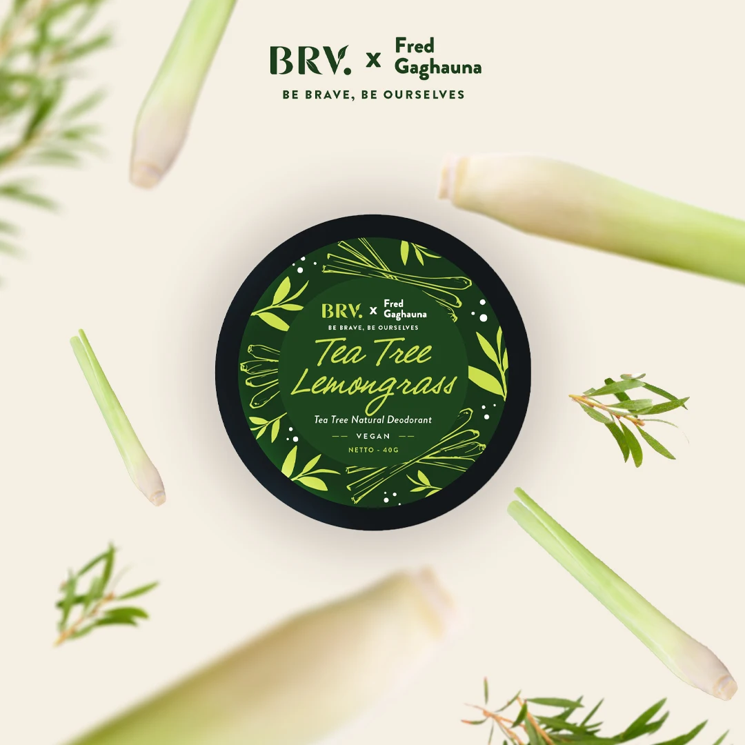 Натуральный дезодорант веганский бальзам BRV сделанный в Бали с Чайным Деревом чистое эфирное масло без алюминия парабенов пищевой соды безопасное натуральное