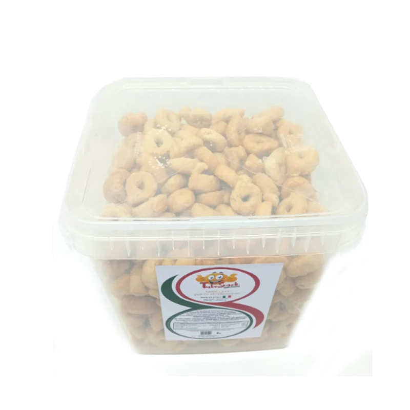 Top Quality Taralli al peperoncino bakery product Made in Italy  Artisanal Calabria 2,2 kg snack box plastic packaging