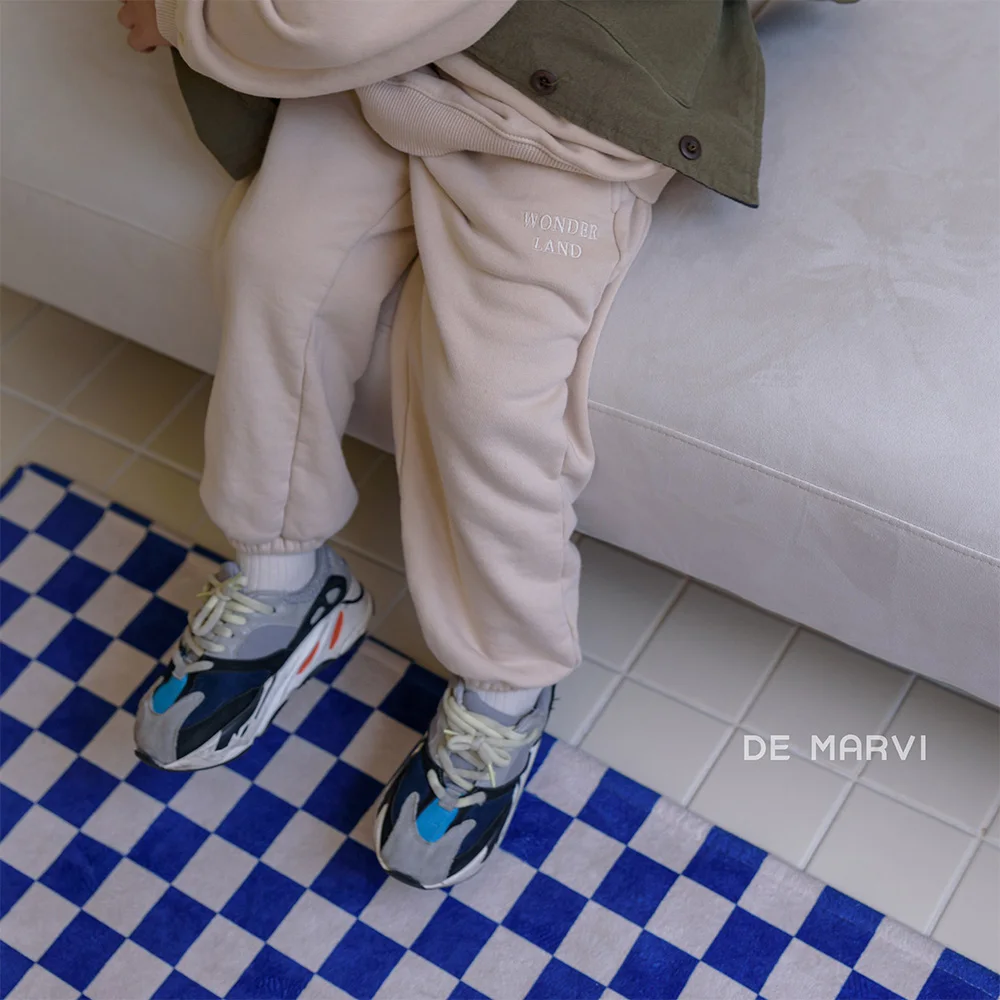 DE MARVI Kids Toddler Terry Basic Sweatpants Girls Boys Jogger Pants Clothes Wholesale Korean Manufacturer MADE IN KOREA