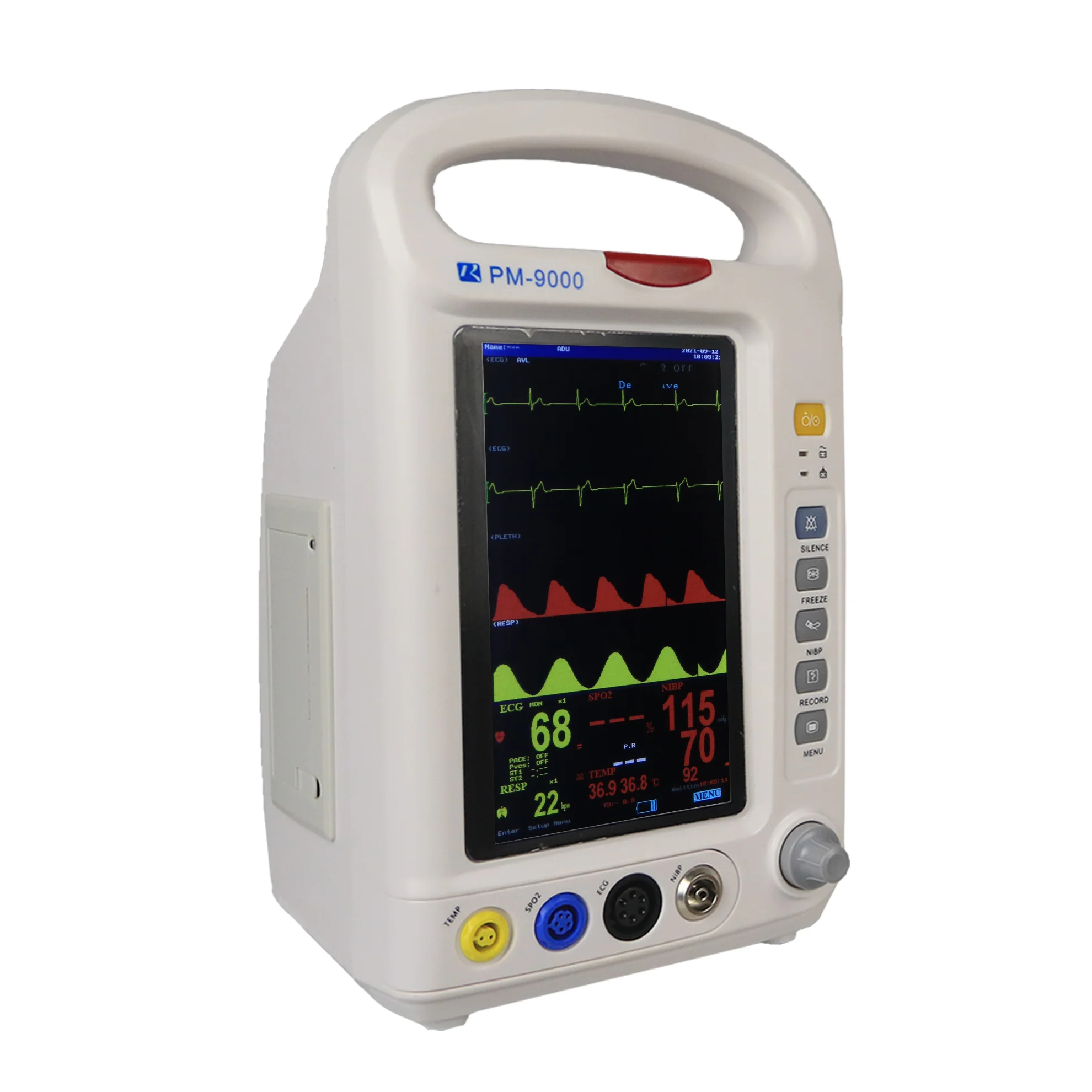 Pr Nibp Resp 7 Inch  Ecg Emergency Hospital Apparatus Icu Multiparameter Patient Monitor