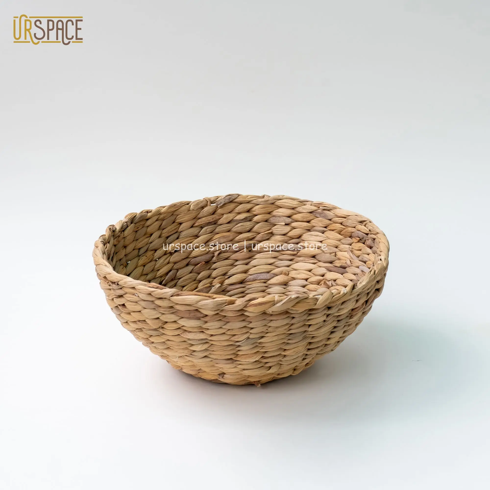 Top Quality Set of 2 Water Hyacinth Round Bowls Storage Baskets For Holding Fruits Food From Vietnam