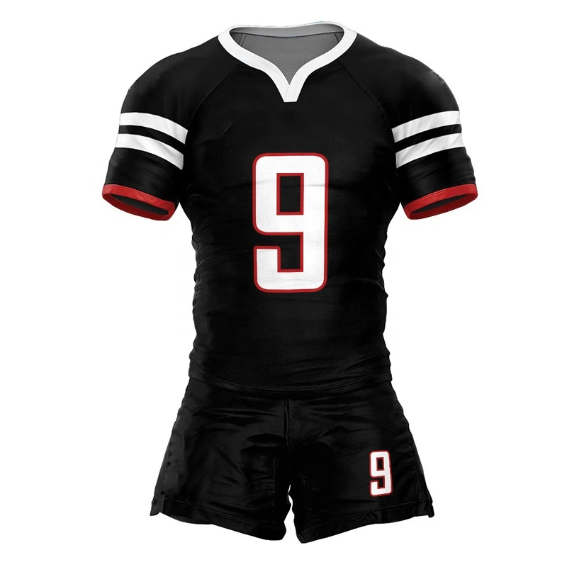 High quality Custom Rugby Uniform with Sticker printing & Embroidery Sublimated Uniform in Reasonable Price