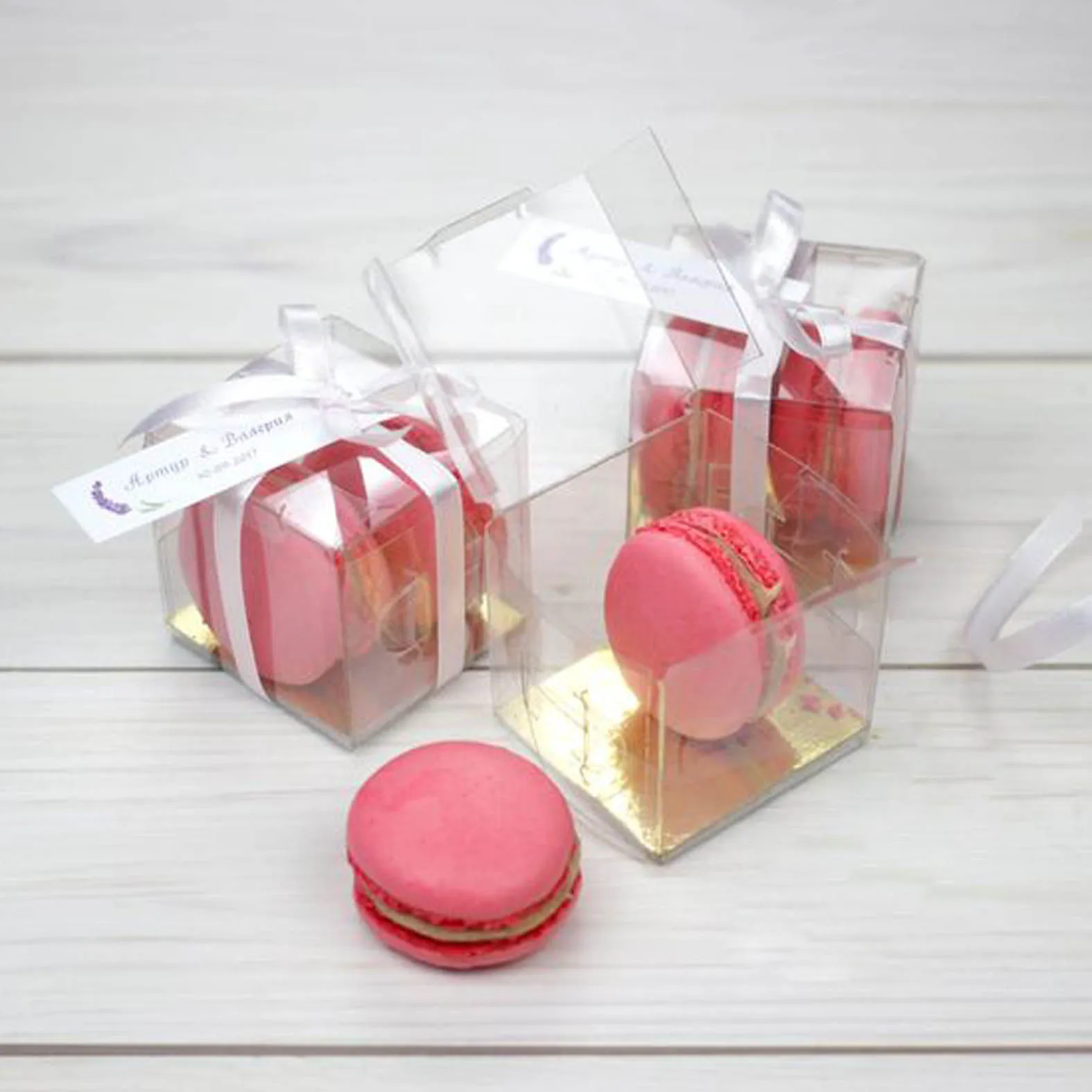 Wholesale Transparent Box Clear Small Plastic tiramisu Candy Dessert Boxes PS Mini Box Transparent