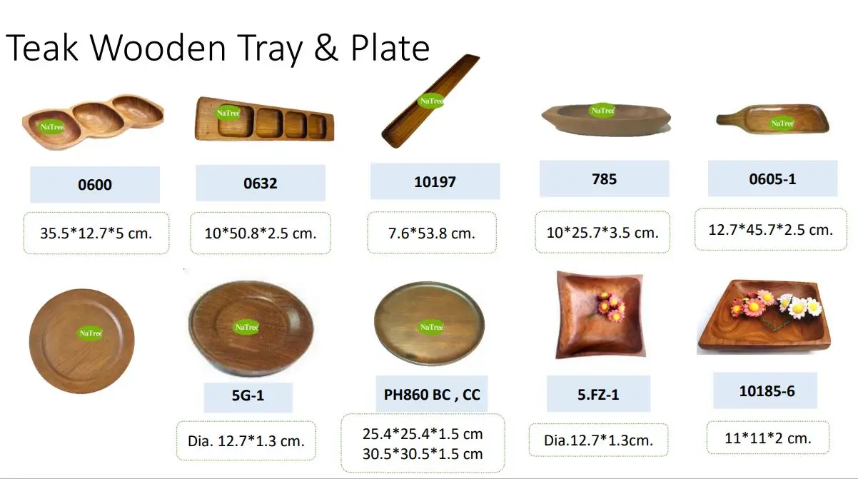 Hot Sale Teak Calabash Tray Dinner table wood Hotel Kitchenware  Cookware accessories sets Kitchenware