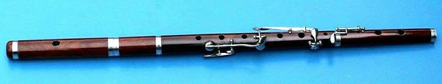 Natural Irish D Flute With 6 Keys Rosewood 4 pcs With Case
