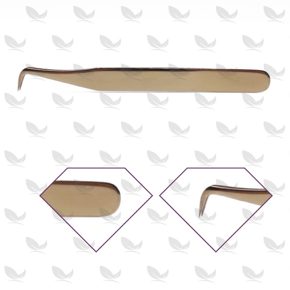 Extreme Volume XD Russian Volume Lash Tweezers 90 Degree Pointed Stainless Steel Tips Picking Fanning Eye Lashes Lash Extensions